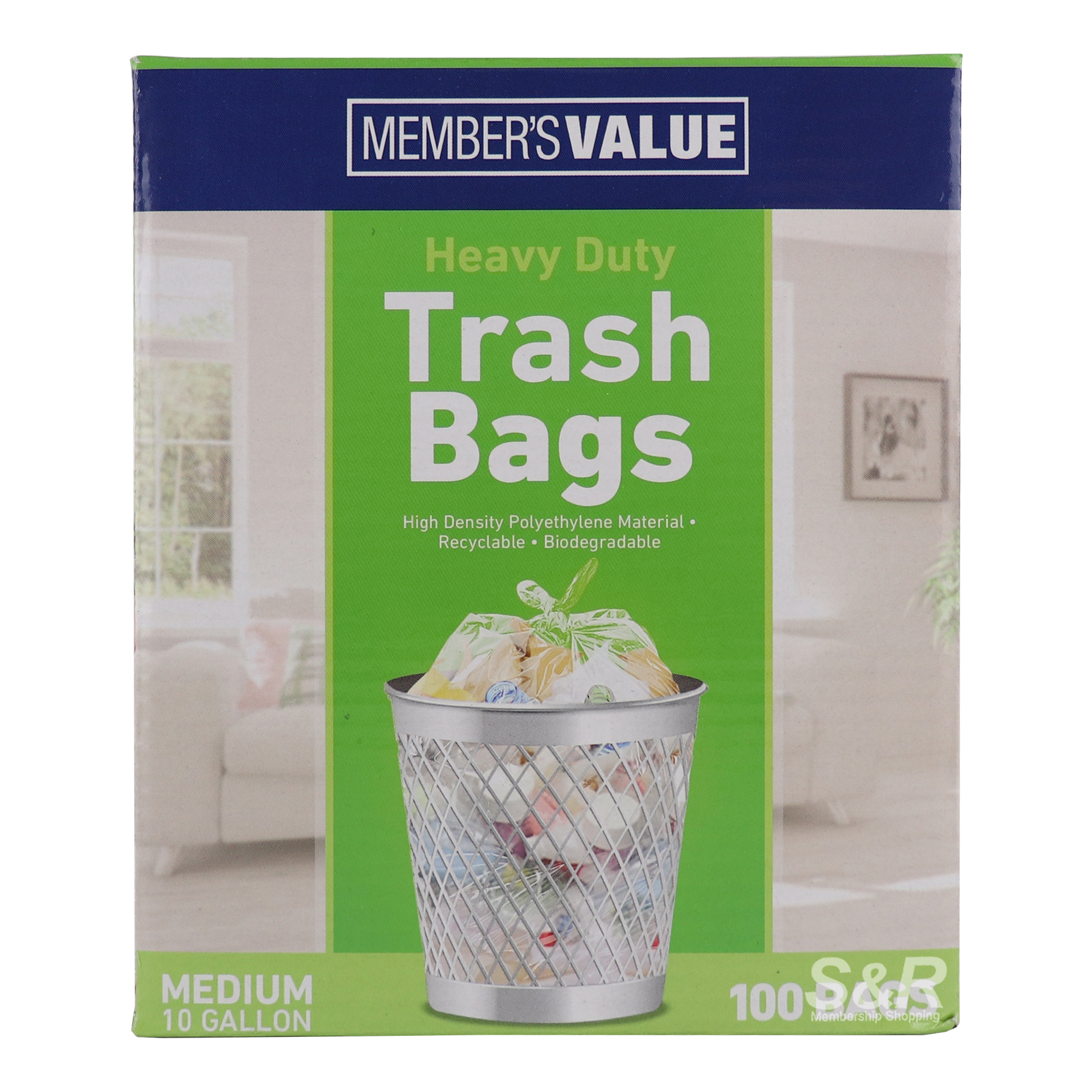 Member's Value Trash Bag Clear Medium 100pcs Member's Value Trash Bag Clear Medium 100pcs